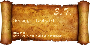 Somogyi Teobald névjegykártya